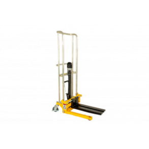 MS4-15 TRANSPALET CU CATARG SI CU PLATFORMA, CAPACITATE 400 KG, INALTIME DE RIDICARE 1.500 MM, FURCI REGLABILE PE LATIME