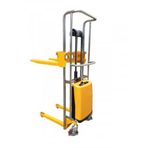 PD4150 TRANSPALET ELECTRIC CU CATARG SI CU PLATFORMA, CAPACITATE 400 KG, INALTIME DE RIDICARE 1.500 MM, FURCI REGLABILE PE LATIME