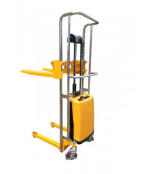 PD4150 TRANSPALET ELECTRIC CU CATARG SI CU PLATFORMA, CAPACITATE 400 KG, INALTIME DE RIDICARE 1.500 MM, FURCI REGLABILE PE LATIME
