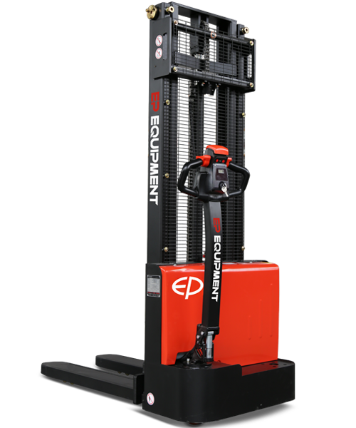 EST 122 - 3000, TRANSPALET ELECTRIC CU CATARG MARCA "EP EQUIPMENT", INALTIME DE RIDICARE 3.000 MM, SARCINA MAX 1.200 KG