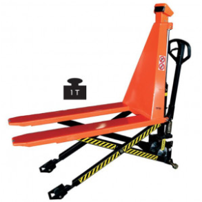 HBW1056EN SPP, TRANSPALET SEMI-ELECTRIC CU RIDICARE INALTA CU CANTAR, SARCINA 1000 KG, INALTIME MAXIMA 800 MM
