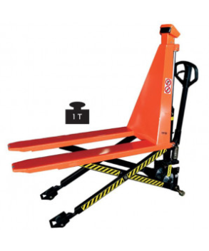HBW1056EN SPP, TRANSPALET SEMI-ELECTRIC CU RIDICARE INALTA CU CANTAR, SARCINA 1000 KG, INALTIME MAXIMA 800 MM