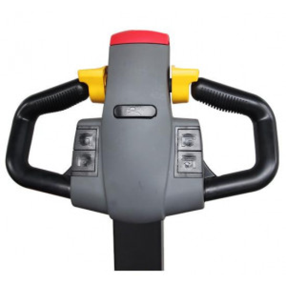 TRANSPALET INDUSTRIAL ELECTRIC CU CATARG, SARCINA 1200 KG, INALTIME DE RIDICARE 3000MM, PICIOARE EXTERIOARE PALETULUI, FURCI TIP STIVUITOR REGLABILE, ES12-25DM-3000