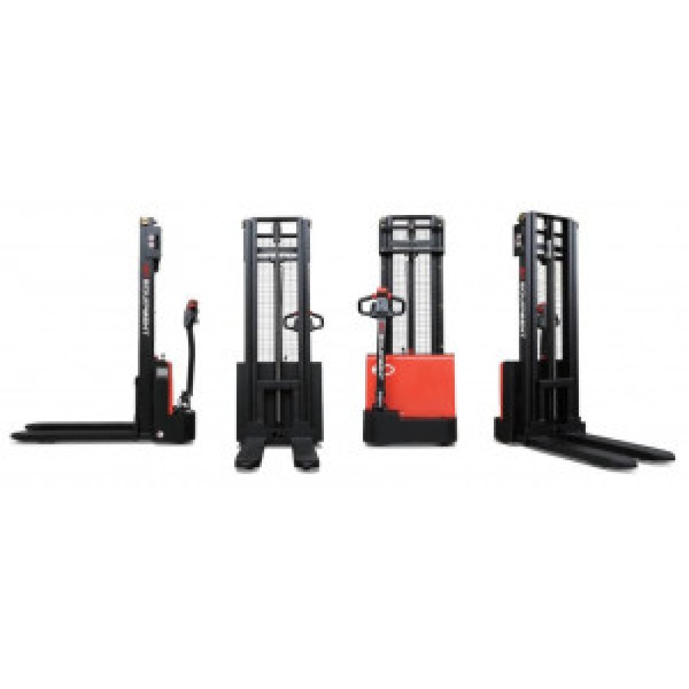 ESL 122 - 3000, TRANSPALET ELECTRIC CU CATARG MARCA "EP", ACUMULATOR LI-ION, INALTIME DE RIDICARE 2.500 MM, SARCINA MAX 1.200 KG
